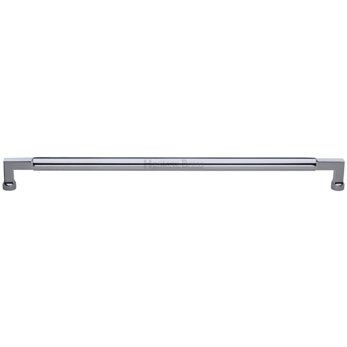 Heritage Brass Door Pull Handle Bauhaus Design 635mm Polished Chrome Finish