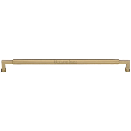 Heritage Brass Door Pull Handle Bauhaus Design 635mm Satin Brass Finish