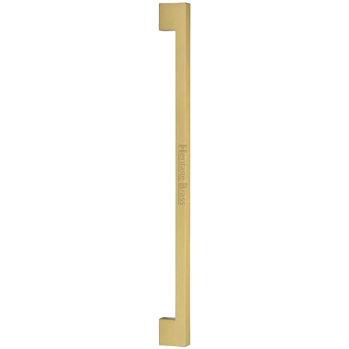 Heritage Brass Door Pull Handle Metro Design 636mm Satin Brass Finish