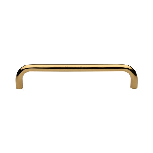 Heritage Brass Door Pull Handle Tubular Design 320mm Polished Brass Finish