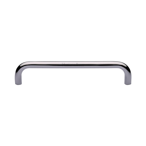 Heritage Brass Door Pull Handle Tubular Design 320mm Polished Chrome Finish