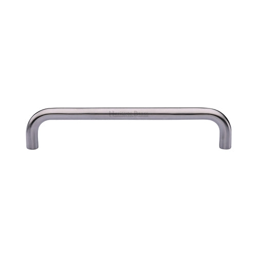Heritage Brass Door Pull Handle Tubular Design 320mm Satin Chrome Finish