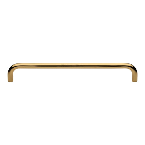 Heritage Brass Door Pull Handle Tubular Design 444mm Polished Brass Finish
