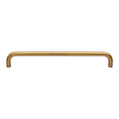 Heritage Brass Door Pull Handle Tubular Design 444mm Satin Brass Finish