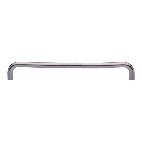 Heritage Brass Door Pull Handle Tubular Design 444mm Satin Chrome Finish