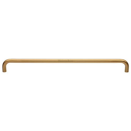 Heritage Brass Door Pull Handle Tubular Design 620mm Satin Brass Finish