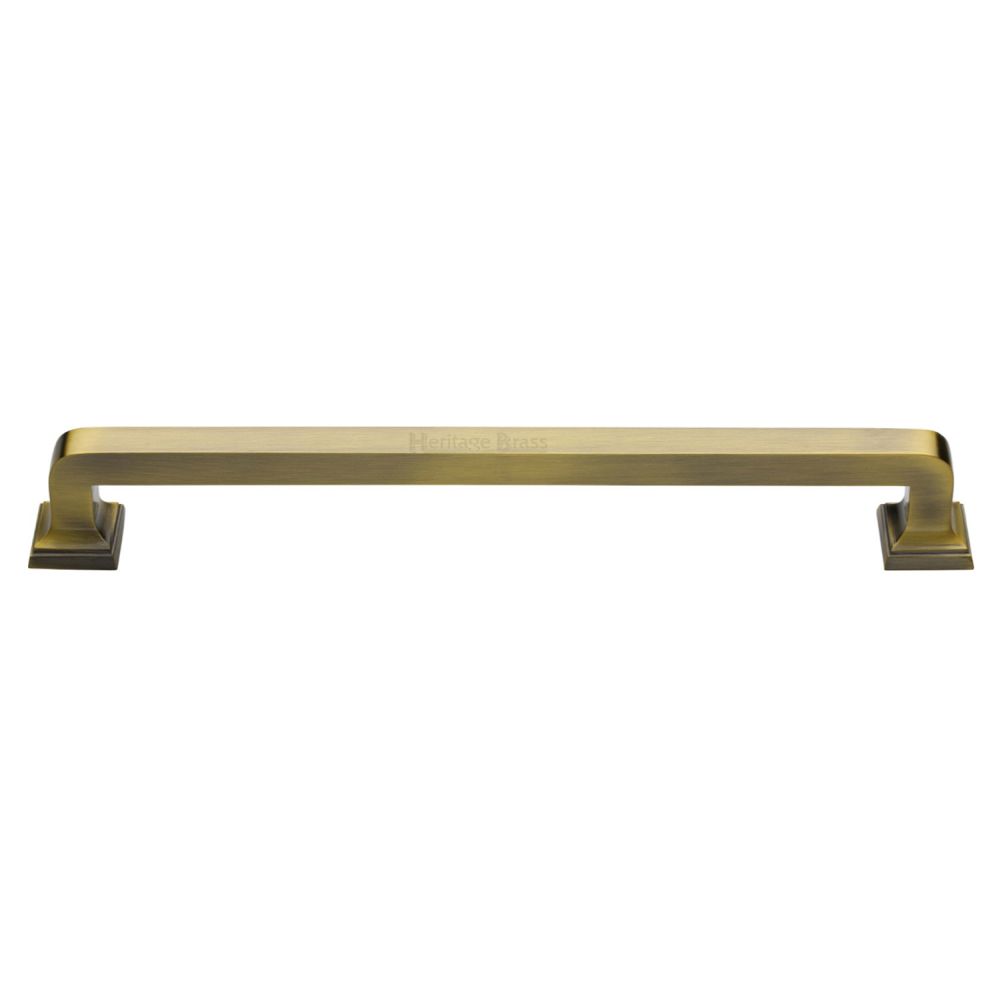 High quality image of Heritage Brass - Door Pull Handle Square Vintage Design 490mm Antique Brass Finish | Sku. v1964-490-at | available to order from Trade Door Handles in Kendal.