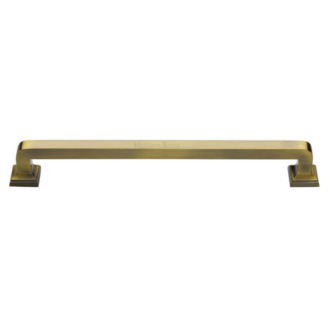 High quality image of Heritage Brass - Door Pull Handle Square Vintage Design 490mm Antique Brass Finish | Sku. v1964-490-at | available to order from Trade Door Handles in Kendal.