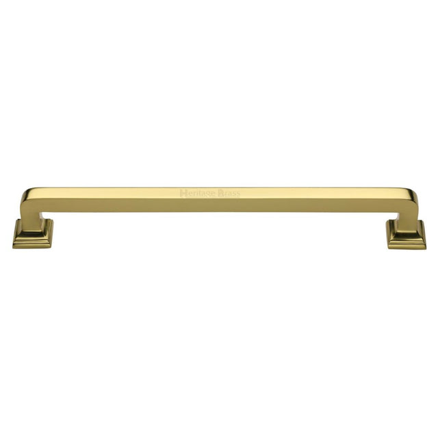 High quality image of Heritage Brass - Door Pull Handle Square Vintage Design 490mm Polished Brass Finish | Sku. v1964-490-pb | available to order from Trade Door Handles in Kendal.