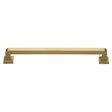 High quality image of Heritage Brass - Door Pull Handle Square Vintage Design 490mm Satin Brass Finish | Sku. v1964-490-sb | available to order from Trade Door Handles in Kendal.