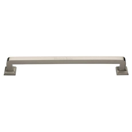 High quality image of Heritage Brass - Door Pull Handle Square Vintage Design 490mm Satin Nickel Finish | Sku. v1964-490-sn | available to order from Trade Door Handles in Kendal.