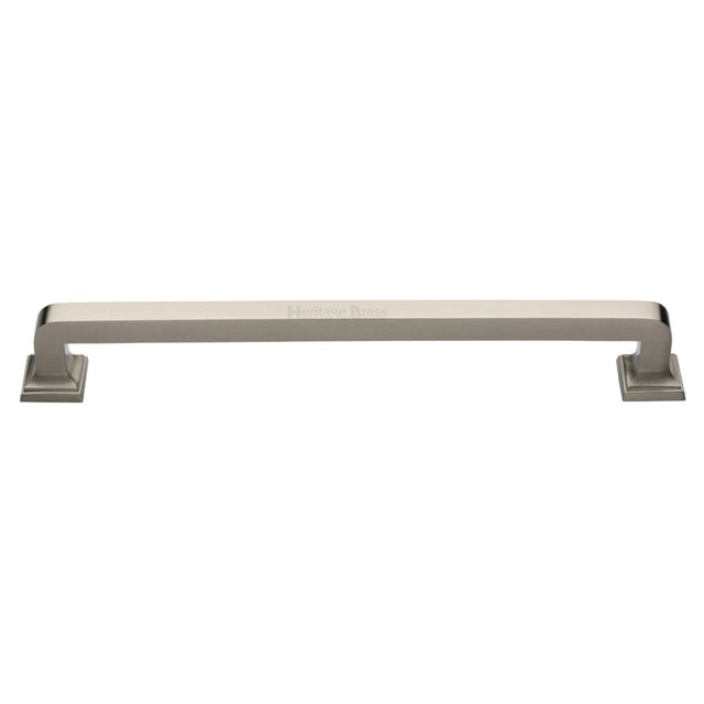 High quality image of Heritage Brass - Door Pull Handle Square Vintage Design 490mm Satin Nickel Finish | Sku. v1964-490-sn | available to order from Trade Door Handles in Kendal.