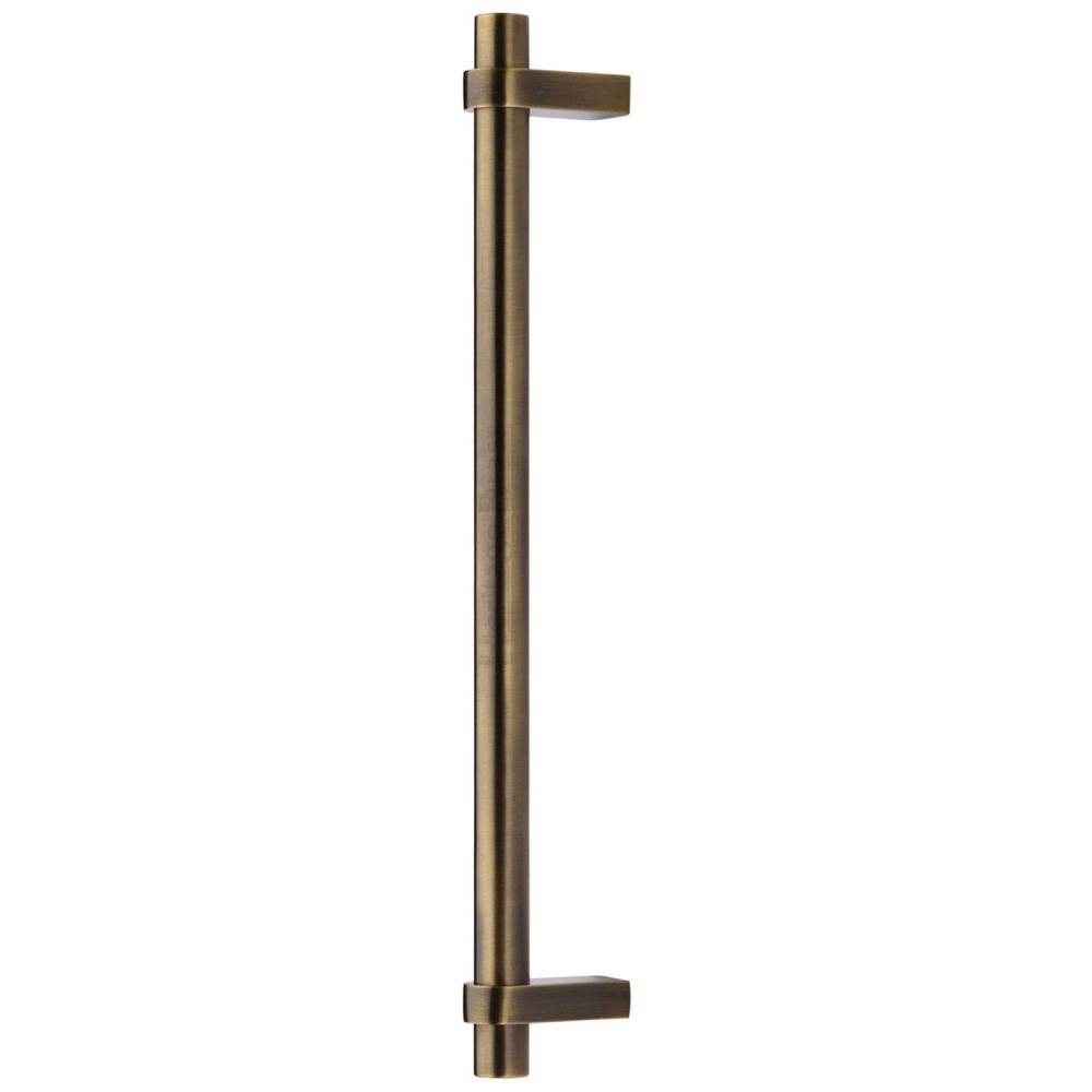 High quality image of Heritage Brass - Door Pull Handle Industrial Design 505mm Antique Brass Finish | Sku. v2485-505-at | available to order from Trade Door Handles in Kendal.