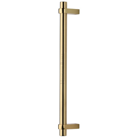 High quality image of Heritage Brass - Door Pull Handle Industrial Design 505mm Polished Brass Finish | Sku. v2485-505-pb | available to order from Trade Door Handles in Kendal.