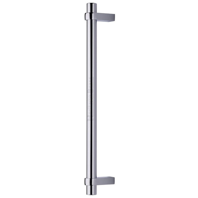 High quality image of Heritage Brass - Door Pull Handle Industrial Design 505mm Polished Chrome Finish | Sku. v2485-505-pc | available to order from Trade Door Handles in Kendal.