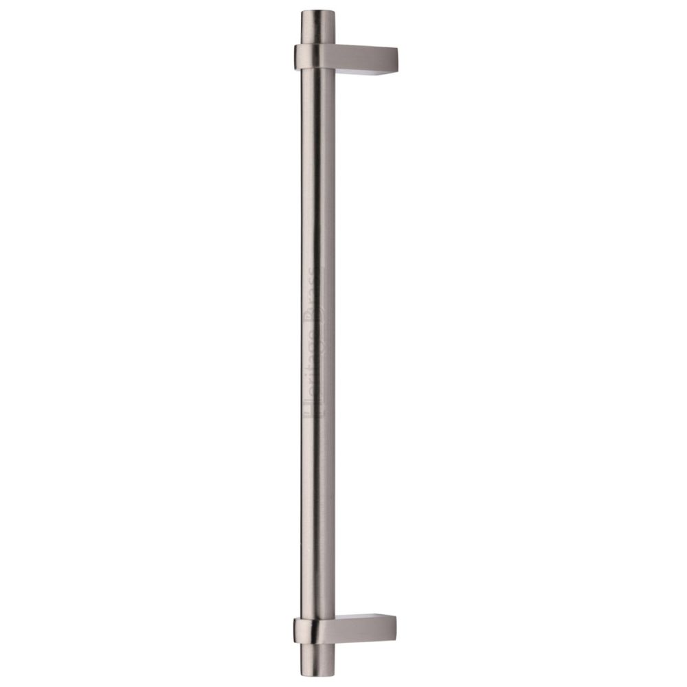 High quality image of Heritage Brass - Door Pull Handle Industrial Design 505mm Satin Nickel Finish | Sku. v2485-505-sn | available to order from Trade Door Handles in Kendal.