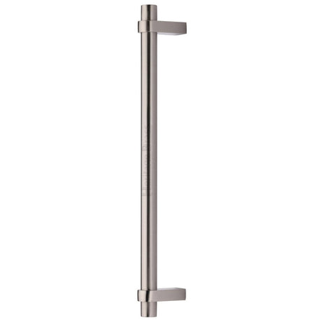 High quality image of Heritage Brass - Door Pull Handle Industrial Design 505mm Satin Nickel Finish | Sku. v2485-505-sn | available to order from Trade Door Handles in Kendal.