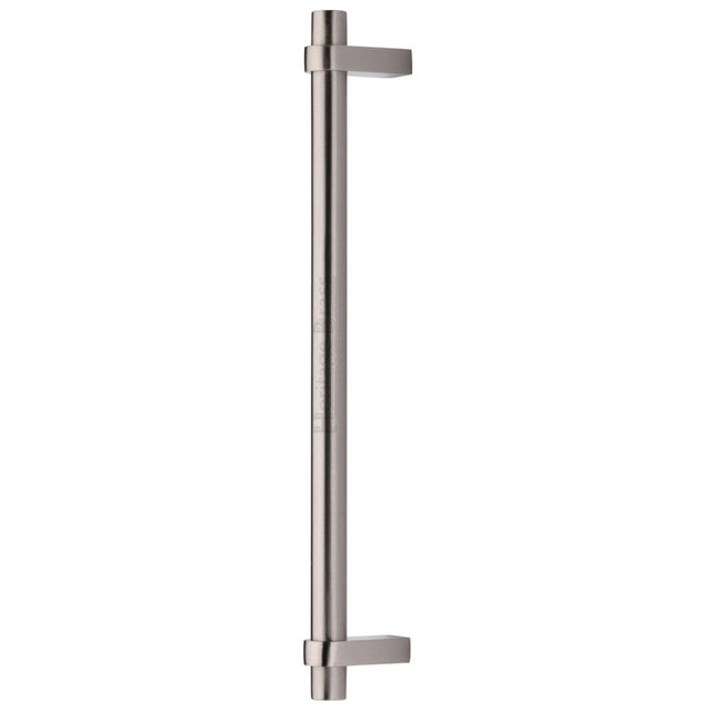 High quality image of Heritage Brass - Door Pull Handle Industrial Design 505mm Satin Nickel Finish | Sku. v2485-505-sn | available to order from Trade Door Handles in Kendal.