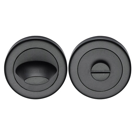 Heritage Brass Thumbturn & Emergency Release for Bathroom & Bedroom Doors Matt Black Finish - M.Marcus code V4043-BKMT