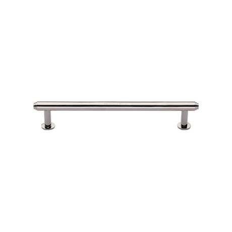 High quality image of Heritage Brass - Cabinet Pull Step Design with 16mm Rose 128mm CTC Polished Nickel F | Sku. v4411-128-pnf | Trade Door Handles, Kendal.