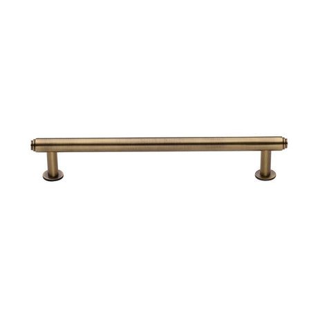 High quality image of Heritage Brass - Cabinet Pull Step Design with 16mm Rose 160mm CTC Antique Brass Fi | Sku. v4411-160-at | Trade Door Handles, Kendal.