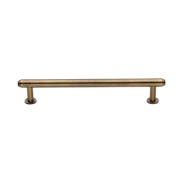 High quality image of Heritage Brass - Cabinet Pull Step Design with 16mm Rose 160mm CTC Antique Brass Fi | Sku. v4411-160-at | Trade Door Handles, Kendal.