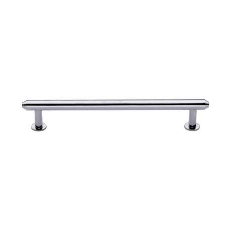 High quality image of Heritage Brass - Cabinet Pull Step Design with 16mm Rose 160mm CTC Polished Chrome F | Sku. v4411-160-pc | Trade Door Handles, Kendal.