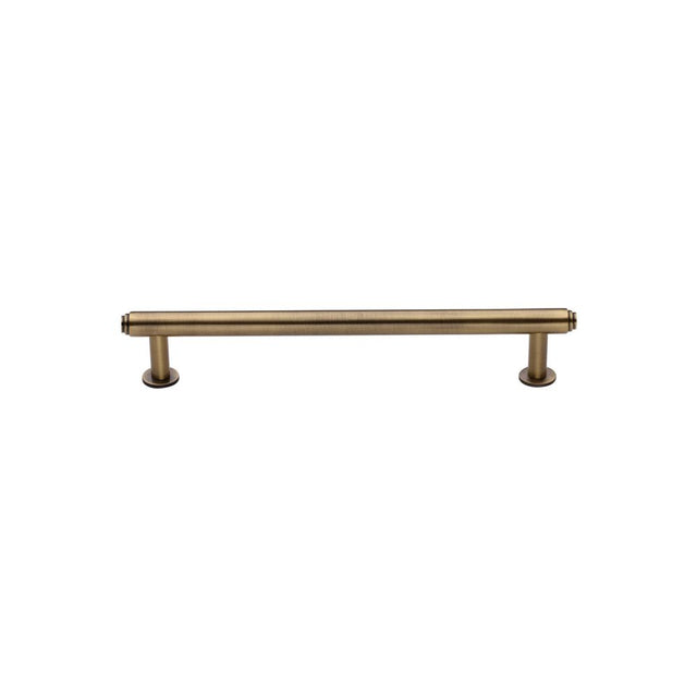 High quality image of Heritage Brass - Cabinet Pull Step Design with 16mm Rose 96mm CTC Antique Brass Fin | Sku. v4411-96-at | Trade Door Handles, Kendal.