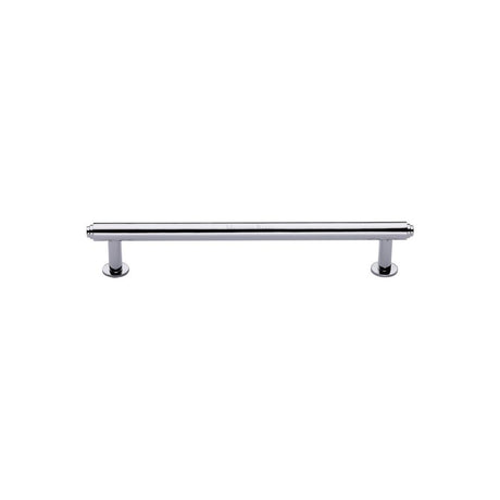 High quality image of Heritage Brass - Cabinet Pull Step Design with 16mm Rose 96mm CTC Polished Chrome Fi | Sku. v4411-96-pc | Trade Door Handles, Kendal.