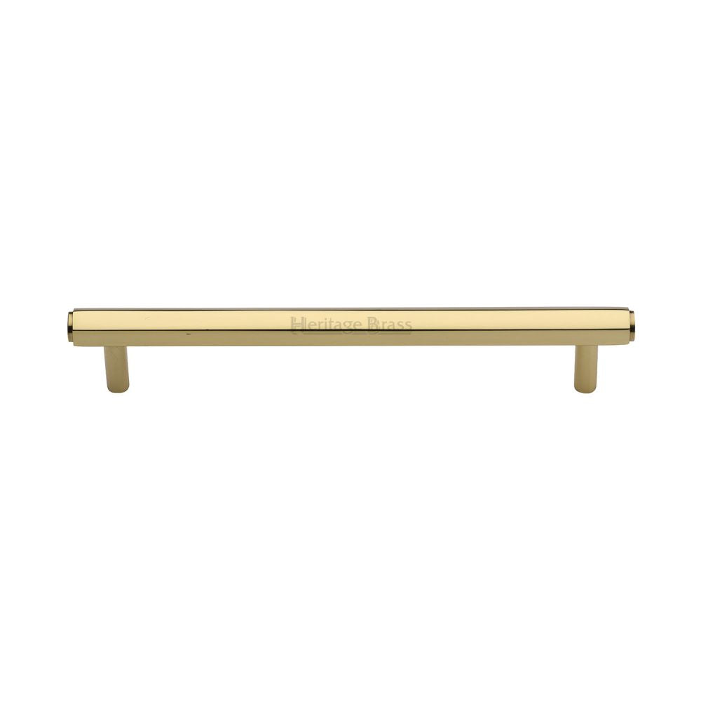High quality image of Heritage Brass - Cabinet Pull Hexagon Design 160mm CTC Polished Brass Finish | Sku. v4422-160-pb | Trade Door Handles, Kendal.