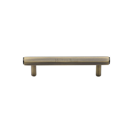 High quality image of Heritage Brass - Cabinet Pull Hexagon Design 96mm CTC Antique Brass Finish | Sku. v4422-96-at | Trade Door Handles, Kendal.