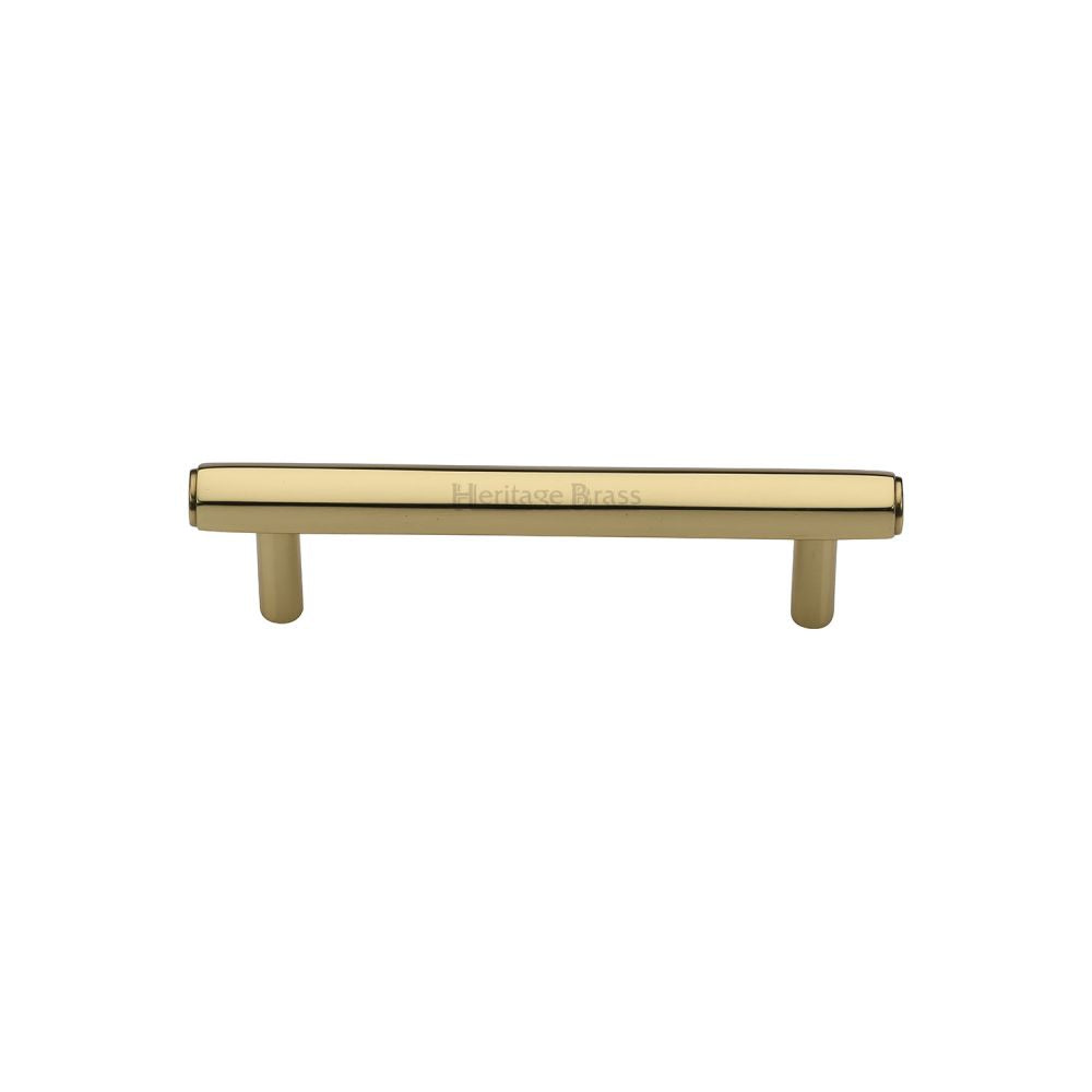 High quality image of Heritage Brass - Cabinet Pull Hexagon Design 96mm CTC Polished Brass Finish | Sku. v4422-96-pb | Trade Door Handles, Kendal.