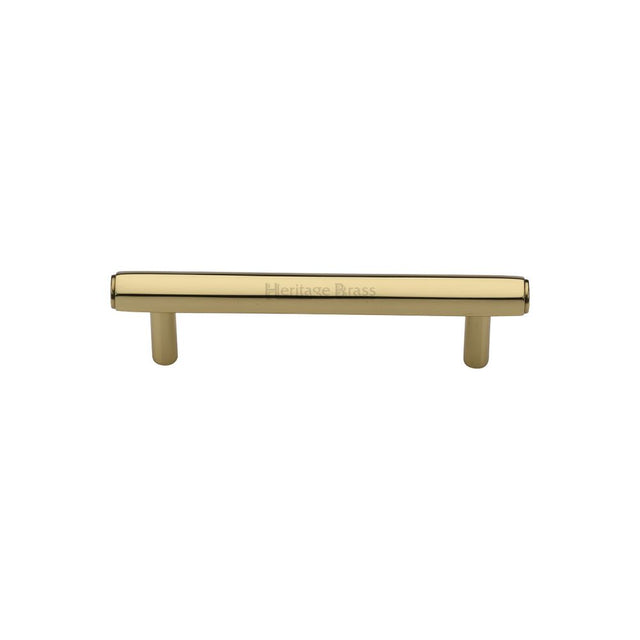 High quality image of Heritage Brass - Cabinet Pull Hexagon Design 96mm CTC Polished Brass Finish | Sku. v4422-96-pb | Trade Door Handles, Kendal.