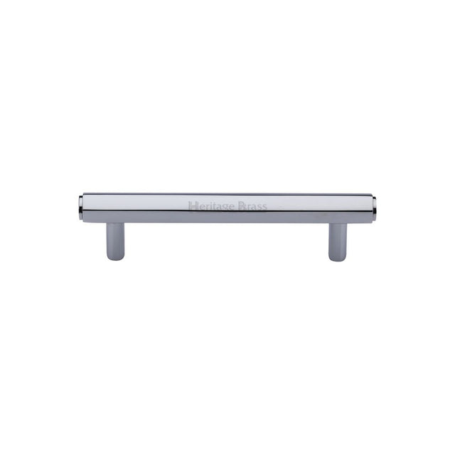 High quality image of Heritage Brass - Cabinet Pull Hexagon Design 96mm CTC Polished Chrome Finish | Sku. v4422-96-pc | Trade Door Handles, Kendal.
