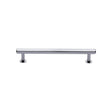 High quality image of Heritage Brass - Cabinet Pull Hexagon Design with Rose 128mm CTC Polished Chrome Fin | Sku. v4423-128-pc | Trade Door Handles, Kendal.