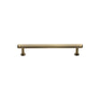 High quality image of Heritage Brass - Cabinet Pull Hexagon Design with Rose 96mm CTC Antique Brass Finis | Sku. v4423-96-at | Trade Door Handles, Kendal.
