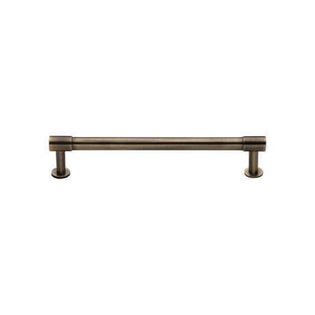 High quality image of Heritage Brass - Cabinet Pull Phoenix Design with 16mm Rose 128mm CTC Antique Brass | Sku. v4435-128-at | Trade Door Handles, Kendal.