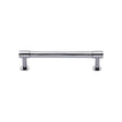 High quality image of Heritage Brass - Cabinet Pull Phoenix Design with 16mm Rose 128mm CTC Polished Chrom | Sku. v4435-128-pc | Trade Door Handles, Kendal.