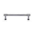 High quality image of Heritage Brass - Cabinet Pull Phoenix Design with 16mm Rose 160mm CTC Polished Chrom | Sku. v4435-160-pc | Trade Door Handles, Kendal.