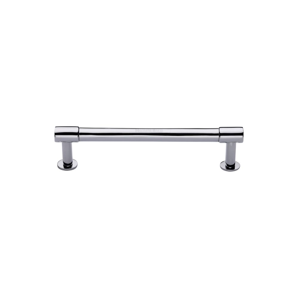 High quality image of Heritage Brass - Cabinet Pull Phoenix Design with 16mm Rose 96mm CTC Polished Chrome | Sku. v4435-96-pc | Trade Door Handles, Kendal.