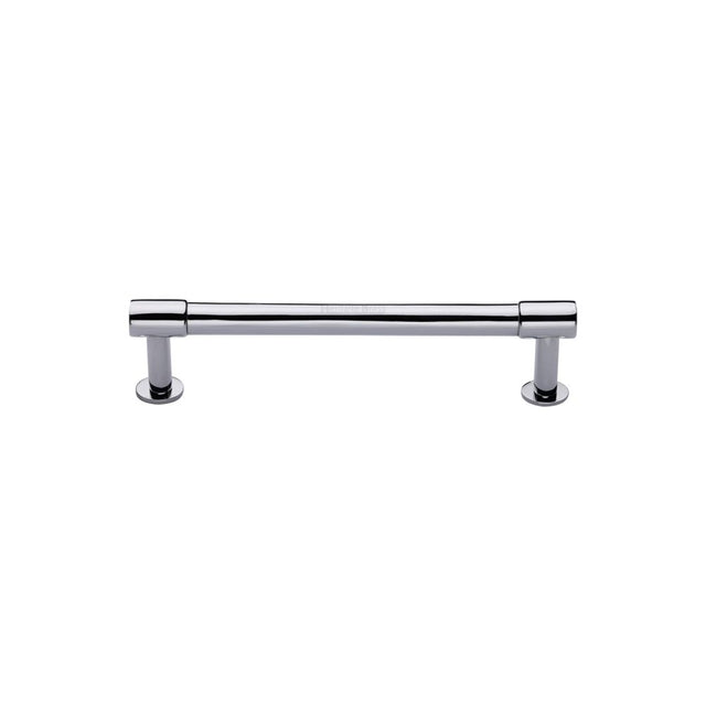 High quality image of Heritage Brass - Cabinet Pull Phoenix Design with 16mm Rose 96mm CTC Polished Chrome | Sku. v4435-96-pc | Trade Door Handles, Kendal.