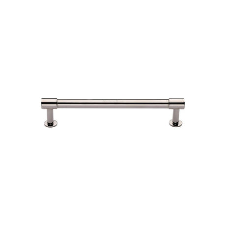 High quality image of Heritage Brass - Cabinet Pull Phoenix Design with 16mm Rose 96mm CTC Polished Nickel | Sku. v4435-96-pnf | Trade Door Handles, Kendal.