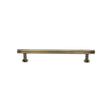 High quality image of Heritage Brass - Cabinet Pull Contour Design with 16mm Rose 128mm CTC Antique Brass | Sku. v4447-128-at | Trade Door Handles, Kendal.