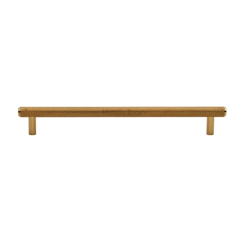 Heritage Brass Cabinet Pull Complete Knurl Design 192mm CTC Polished Brass Finish