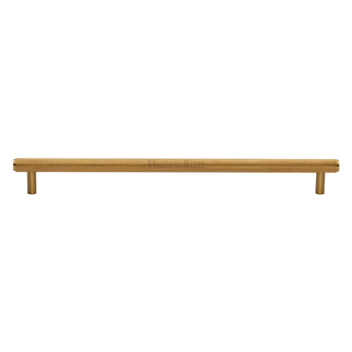 Heritage Brass Cabinet Pull Complete Knurl Design 254mm CTC Satin Brass Finish