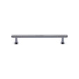 High quality image of Heritage Brass - Cabinet Pull Knurled Design with Rose 128mm CTC Polished Chrome Fin | Sku. v4459-128-pc | Trade Door Handles, Kendal.