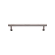 High quality image of Heritage Brass - Cabinet Pull Knurled Design with Rose 128mm CTC Polished Nickel Fin | Sku. v4459-128-pnf | Trade Door Handles, Kendal.