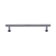 High quality image of Heritage Brass - Cabinet Pull Knurled Design with Rose 160mm CTC Polished Chrome Fin | Sku. v4459-160-pc | Trade Door Handles, Kendal.