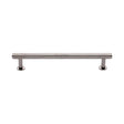 High quality image of Heritage Brass - Cabinet Pull Knurled Design with Rose 160mm CTC Polished Nickel Fin | Sku. v4459-160-pnf | Trade Door Handles, Kendal.