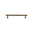 High quality image of Heritage Brass - Cabinet Pull Knurled Design with Rose 96mm CTC Antique Brass Finis | Sku. v4459-96-at | Trade Door Handles, Kendal.
